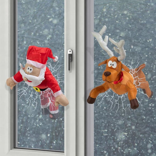 🎁🎅Weihnachtsverkauf🫎Umstürzendes Rentier & Weihnachtsmann-Set✨🎄