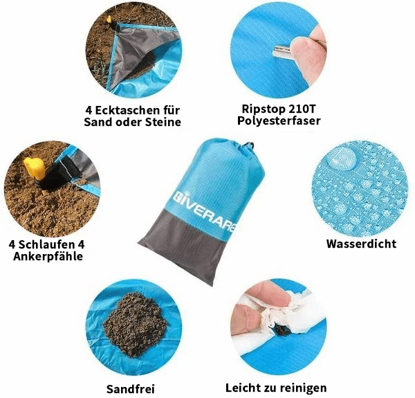 🔥 HEISSER VERKAUF 49%🤽♂️🔥Leichte Strandmatte ohne Sand👨👩👧👦-8