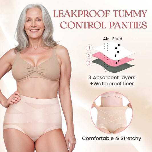 💕2025 Neue Frühlingsstile - 50% Rabatt💕Ultimativer Komfort High-Waist Undurchlässige Shapewear-Unterhosen🌸