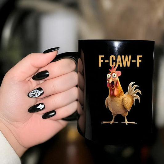 🏆LETZTER TAG VERKAUF 50% RABATT⚡F-Caw-F Lustige Hühner Tasse🐦