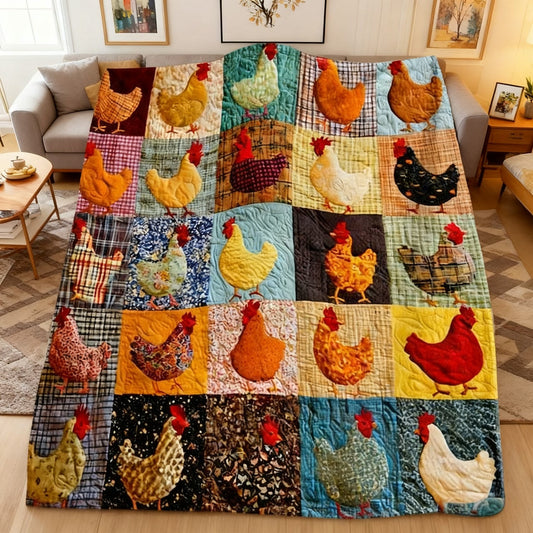 🎁🎄Weihnachtsverkauf - 49% Rabatt🐔Vintage Flanelldecke mit Hühnermuster