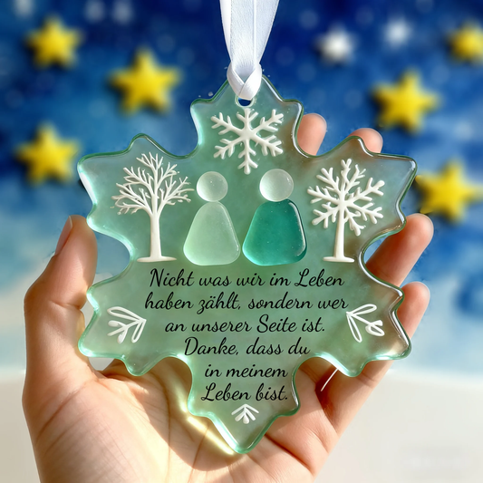 🌊Schneeflocken-förmige Meerglas-Freundschaftsdeko❄️✨Geformt von der Natur & handgefertigt!✨💝