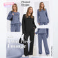 🔥LETZTER TAG 60 % RABATT💓Set aus Damen-Oberteil mit Rundhalsausschnitt und Hose mit Kordelzug🌟💯