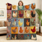 🎁🎄Weihnachtsverkauf - 49% Rabatt🐔Vintage Flanelldecke mit Hühnermuster