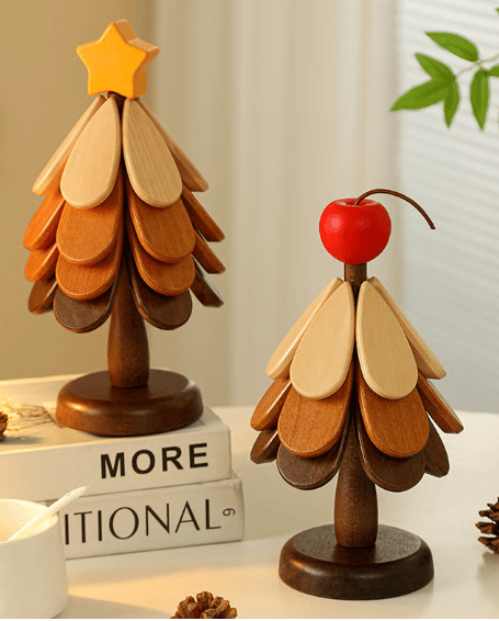 🎁🎅Weihnachts-Sonderverkauf – 50 % Rabatt💝Natürliche Holz-Baum-Untersetzer für warme Gerichte !🎄