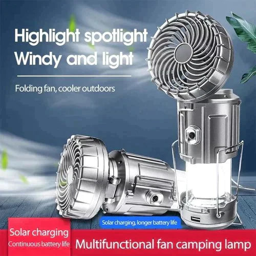 🔥Sommer-Hot-Sale - 50% Rabatt🔥Tragbare LED-Camping-Laterne mit Ventilator💡