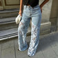 💃Sommer-Hot-Sale - 50% Rabatt🌸👖Gespleißte Jeans mit Spitze