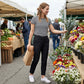 🔥Letzter Tag: 60% Rabatt!⏰👖Damen High-Waist Stretch-Hose mit sicheren Reißverschluss-Taschen, figurschmeichelnder Cropped-Schnitt für Büro, Sport & Alltag ✨