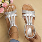 🎁2025 Zeitlich begrenzter Verkauf – 50 % Rabatt🔥Neue zehenoffene Sommersandalen mit Strasssteinen für Frauen