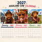 ✨️Überraschung: 50 % Rabatt! 🐮Möge das Jahr 2027 dir jede Menge Glück bringen! 🔥Lustiger Hochlandkuh-Wandkalender 2027 | A4-Wandkalender |