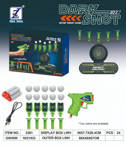 🎁🎅Weihnachts-Sonderverkauf – 50 % Rabatt💝Im Dunkeln leuchtendes Zielscheiben-Schießspielzeug für Kinder, Spielzeugwaffenset