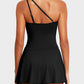 💃Letzter Verkaufstag 50% RABATT😍Einteiliger Badeanzug mit Rock und One-Shoulder-Design