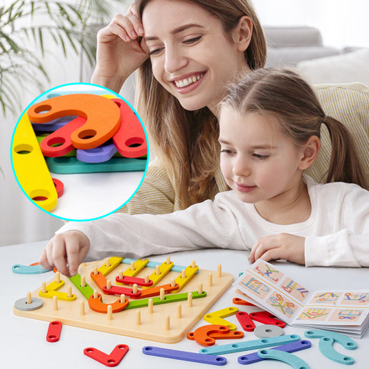 💥2025 Hot Sale - 50% Rabatt🎁Montessori-Steckbrettpuzzle 🎅Weihnachtsgeschenkidee!🎄