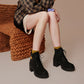 🔥【35-42】 👢✨2025 Neuheit für diesen Herbst: Stiefeletten mit dicken Absätzen und Keilabsätzen – Retro-Modell mit Schnürsenkeln für Damen✨