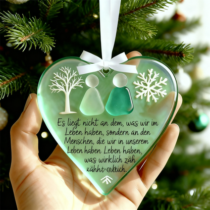 🌊Schneeflocken-förmige Meerglas-Freundschaftsdeko ❄️✨ Geformt von der Natur & handgefertigt!💝