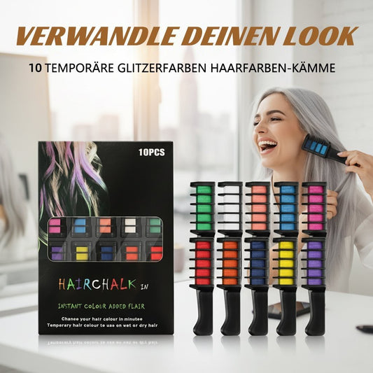 🎁🎄Weihnachtsverkauf - 49% Rabatt🎅Festliche Fun-Haarkreidekämme🎨