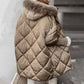 🔥HEIßER SALE 50% RABATT❄️🧥Damen Midi-Parka mit Strickärmeln