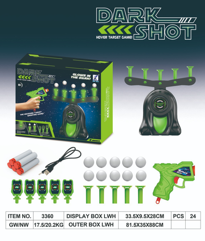 🎅Weihnachtsverkauf 49% Rabatt🎄Glow-in-the-Dark Schießen Ziel Praxis Kinder Schießen Spielzeug Pistole Set