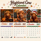 ✨️Überraschung: 50 % Rabatt! 🐮Möge das Jahr 2027 dir jede Menge Glück bringen! 🔥Lustiger Hochlandkuh-Wandkalender 2027 | A4-Wandkalender |