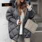 🔥HEIßER SALE 50% RABATT❄️🧥Damen Midi-Parka mit Strickärmeln