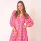 🌈🌻Sommer-Hot-Sale - 51% Rabatt🌸Damenkleid mit V-Ausschnitt und Druck