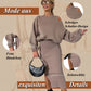 💖2025 Neue Mode – 50 % Rabatt🍂Damen-Set mit Sweatshirt mit schrägen Schultern und ärmellosem Kleid