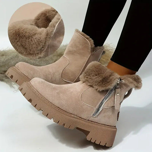 👢⚡Neu eingetroffen Sale-50 % Rabatt❄️Damen-Winter-Fleece-Schneestiefel✨