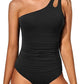 🍹Sommerschlussverkauf 50% Rabatt☀️Einteiliger Badeanzug mit One-Shoulder-Träger für Damen