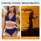 🏖️🩴HEISSER VERKAUF 49% RABATT👙Patchwork-Bikini mit V-Ausschnitt, 2-teiliges Set