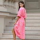 🌈🌻Sommer-Hot-Sale - 51% Rabatt🌸Damenkleid mit V-Ausschnitt und Druck