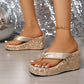 ⏳Begrenzte Zeit 50% Rabatt💥Damen Flip-Flops mit dicken Sohlen und Pailletten