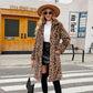 🥰2025 Neue Mode – 50 % Rabatt💖Mittellange Jacke mit Leopardenmuster für Damen