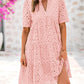 💕2025 Sommer Heißer Verkauf 50% Rabatt💕lässiges Minikleid mit ausgehöhlter Spitze und Rüschen für Damen