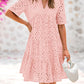 💕2025 Sommer Heißer Verkauf 50% Rabatt💕lässiges Minikleid mit ausgehöhlter Spitze und Rüschen für Damen