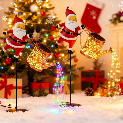 🎅Weihnachts-Sonderverkauf – 50 % Rabatt💝Solare Santa-Gießkanne-Laterne