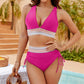 🏖️🩴HEISSER VERKAUF 49% RABATT👙Patchwork-Bikini mit V-Ausschnitt, 2-teiliges Set