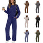 🔥LETZTER TAG 60 % RABATT💓Set aus Damen-Oberteil mit Rundhalsausschnitt und Hose mit Kordelzug🌟💯