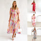 🌷Heißer Sommerschlussverkauf 49% Rabatt🍃Süßes kurzärmeliges rosa Maxikleid