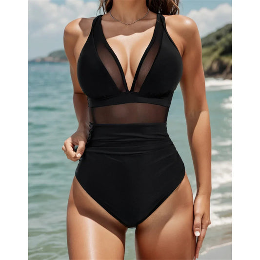 🌷Treffen Sie den Sommer 50% Rabatt🏝️Mesh Tummy Control Badeanzug👙