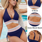 ⏰2026 Sommer-Sonderverkauf 60% RABATT⏳Hochtaillierter Bikini-Set mit Bauchkontrolle & Farbblock-Design + GRATIS Sonnenbrille🕶️