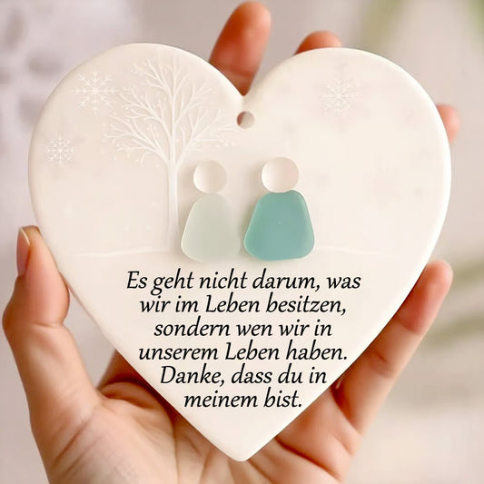 💓🎁Herzförmige Seeglas-Freundschaftsdekoration🌊✨ Von der Natur geformt und von Hand gefertigt