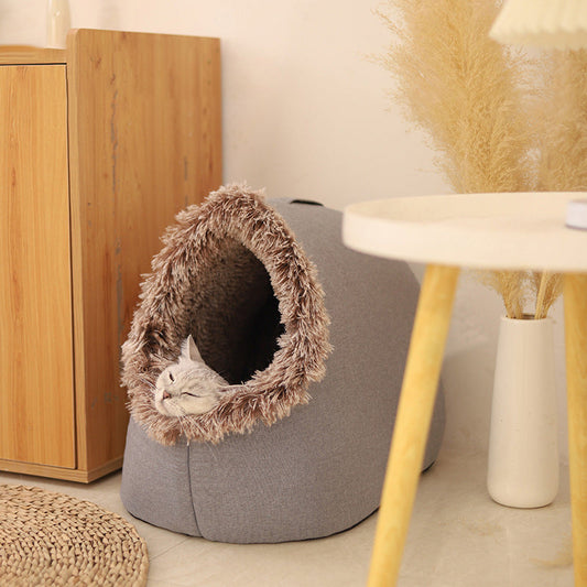 💓🐱Heißer Verkauf - 50% Rabatt🐾Winter Warmes Haustierhöhlenbett