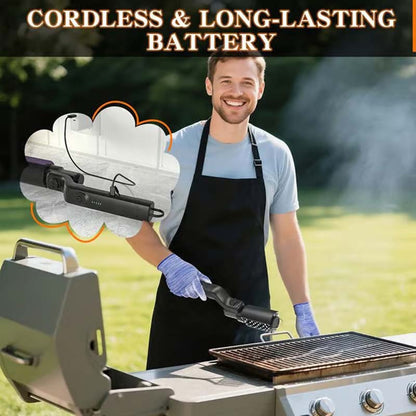 💎50% RABATT! 🍖Kabelloser Elektrischer Grillbürstenreiniger–Tiefenreinigung, Schnellwechsel-Bürste & 2600mAh Akku 🔋🍖