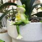 🐸Frühling Heißer Verkauf 49% Rabatt🍃Frosch-Blumentopf-Hänger-Ornament🍷