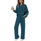 🔥LETZTER TAG 60 % RABATT💓Set aus Damen-Oberteil mit Rundhalsausschnitt und Hose mit Kordelzug💯