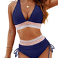 ⏰2026 Sommer-Sonderverkauf 60% RABATT⏳Hochtaillierter Bikini-Set mit Bauchkontrolle & Farbblock-Design + GRATIS Sonnenbrille🕶️