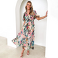 🌷Heißer Sommerschlussverkauf 49% Rabatt🍃Süßes kurzärmeliges rosa Maxikleid