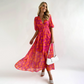 🌷Heißer Sommerschlussverkauf 49% Rabatt🍃Süßes kurzärmeliges rosa Maxikleid
