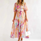 🌷Heißer Sommerschlussverkauf 49% Rabatt🍃Süßes kurzärmeliges rosa Maxikleid