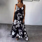 🔥49% RABATT🔥Damenkleid mit Blumenmuster, Spaghettiträgern, ärmellos, rückenfrei, fließend